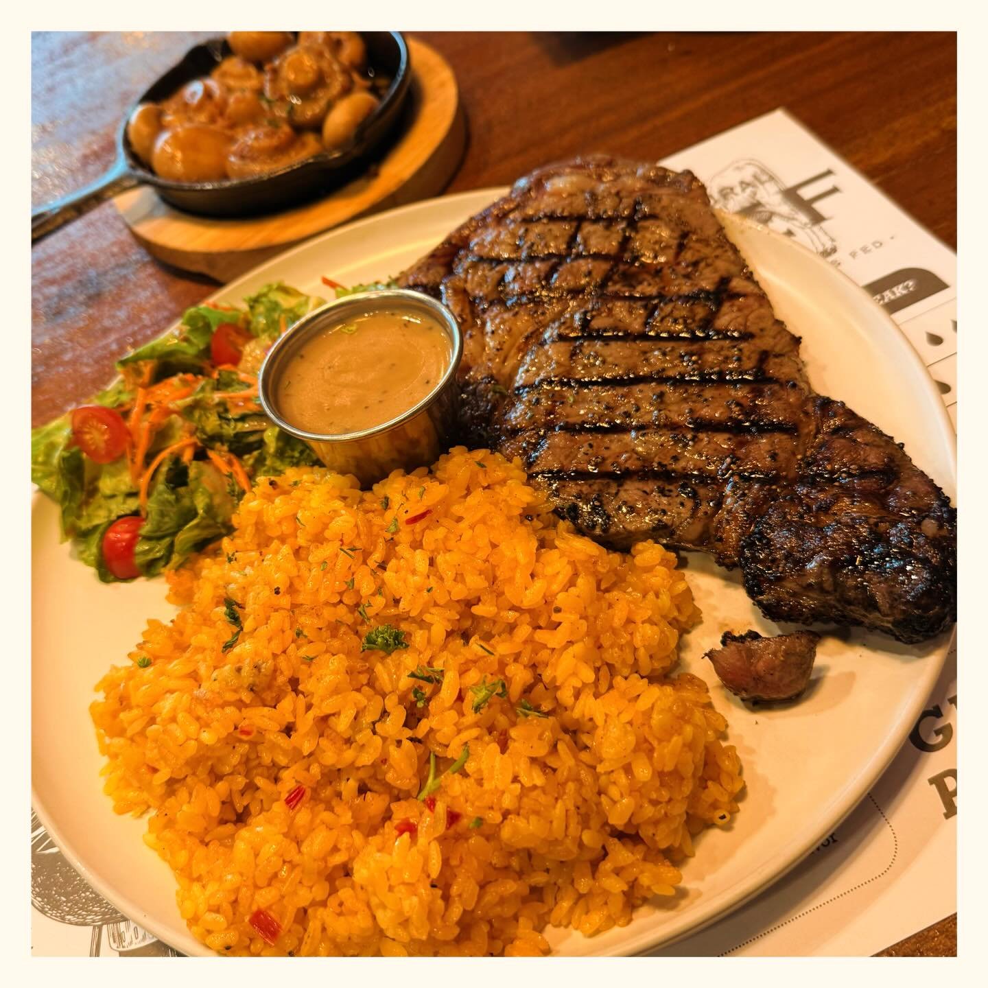 Steaks and Mushrooms. 🥩 ‍🟫