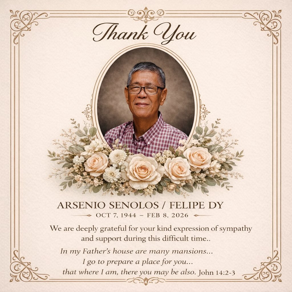 With grateful hearts, we thank everyone who shared their prayers, love, and support as we laid our beloved father to rest. Your kindness has comforted us more than words can say. ✞️️