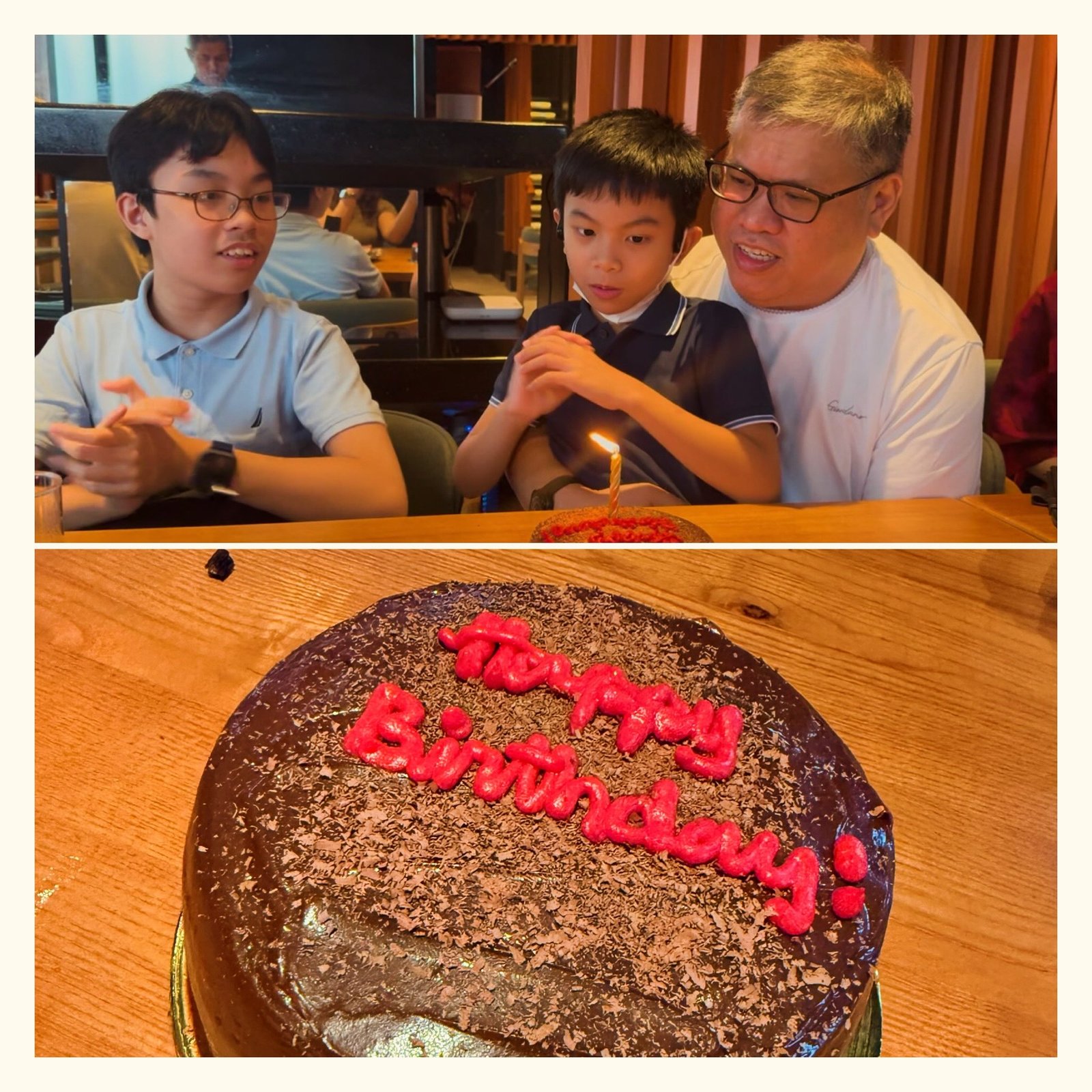 Thank you boys for the cake.  #HappyBirthdayToMeWeekend